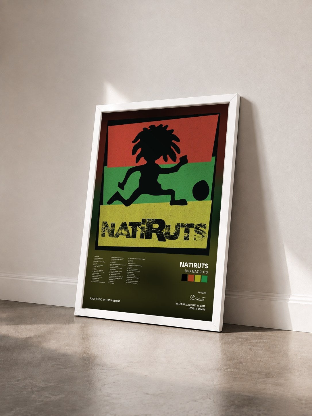 #blanc Tableau de l'album Box Natiruts de Natiruts vu de trois quarts, cadre blanc