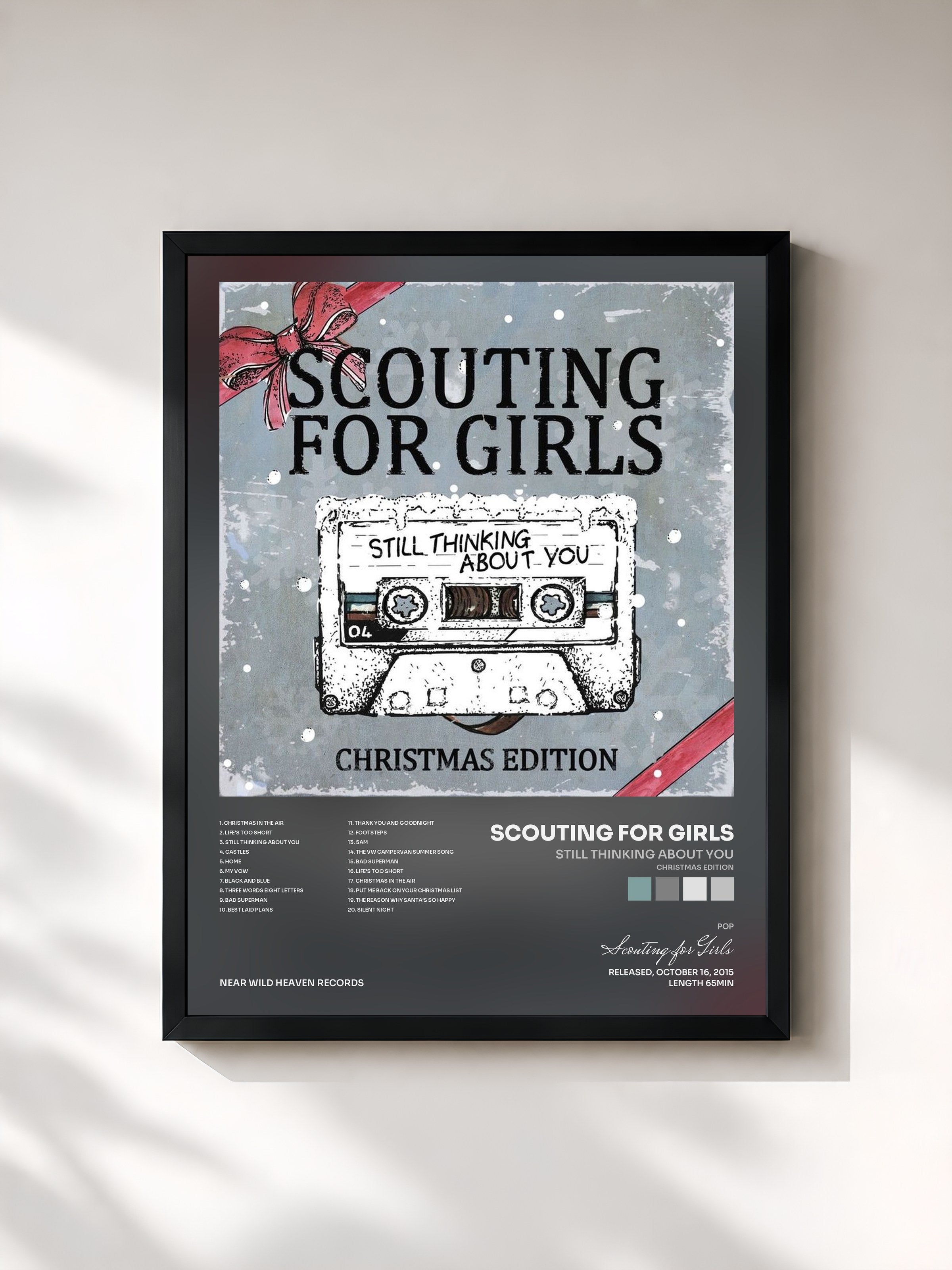 #noir Tableau de l'album Still Thinking About You (Christmas Edition) de Scouting for Girls, cadre noir, imprimé et encadré en France