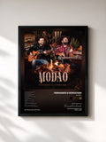 #noir Tableau de l'album MODÃO de Fernando & Sorocaba, cadre noir, imprimé et encadré en France