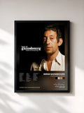 #noir Tableau de l'album Comme un boomerang de Serge Gainsbourg, cadre noir, imprimé et encadré en France