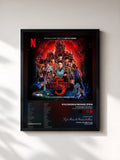#noir Tableau de l'album Stranger Things 5 (Original Score From The Netflix Series) de Kyle Dixon & Michael Stein, cadre noir, imprimé et encadré en France
