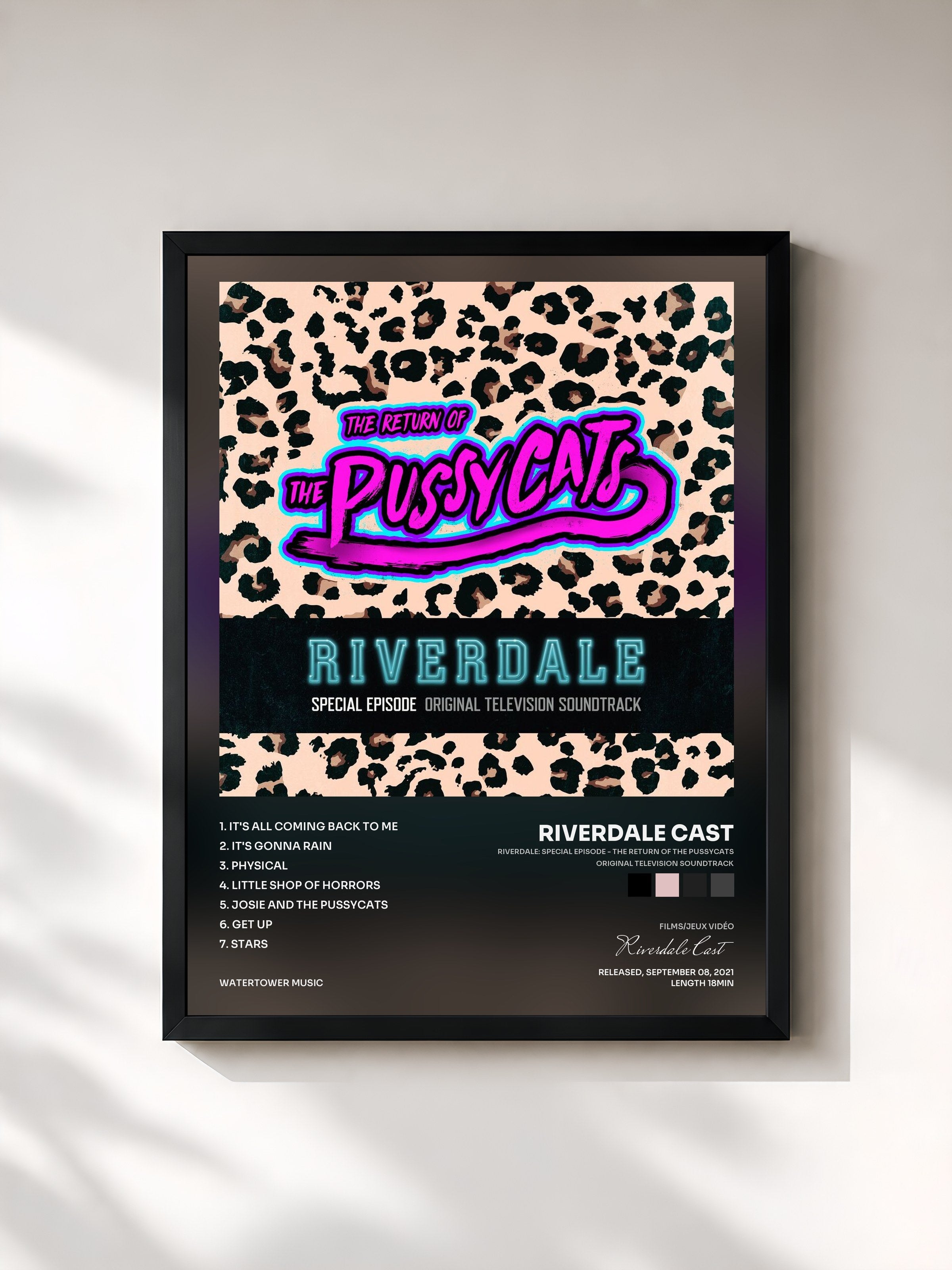 #noir Tableau de l'album Riverdale: Special Episode - The Return of the Pussycats (Original Television Soundtrack) de Riverdale Cast, cadre noir, imprimé et encadré en France