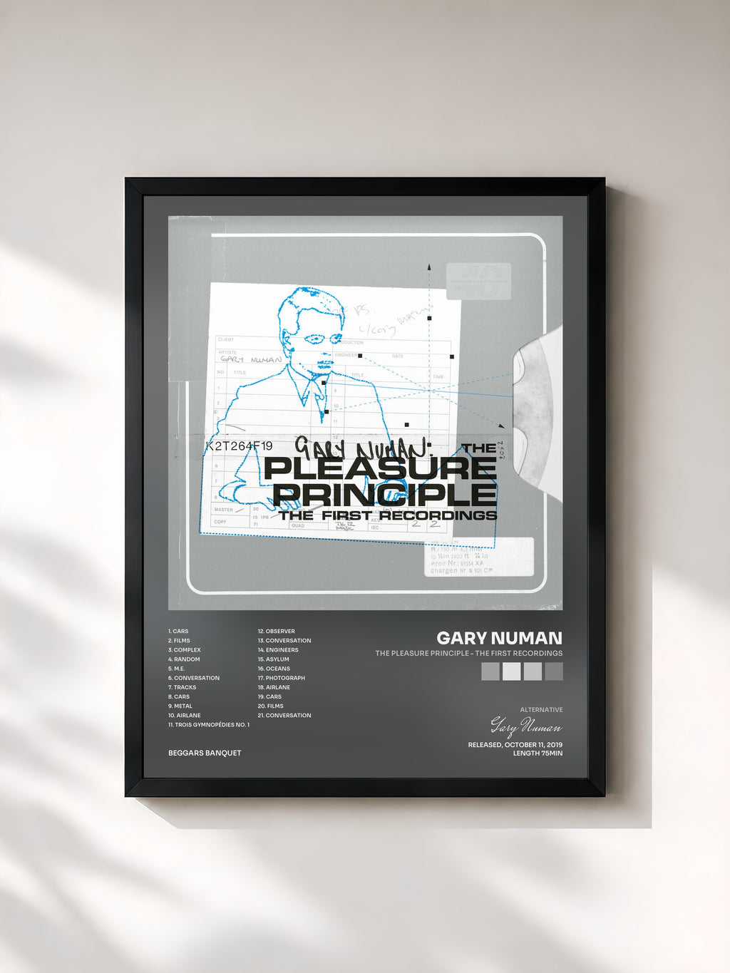 #noir The Pleasure Principle - The First Recordings di Gary Numan in stampa incorniciata, cornice nera, stampata e incorniciata in Francia