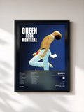 #noir Tableau de l'album Queen Rock Montreal de Queen, cadre noir, imprimé et encadré en France