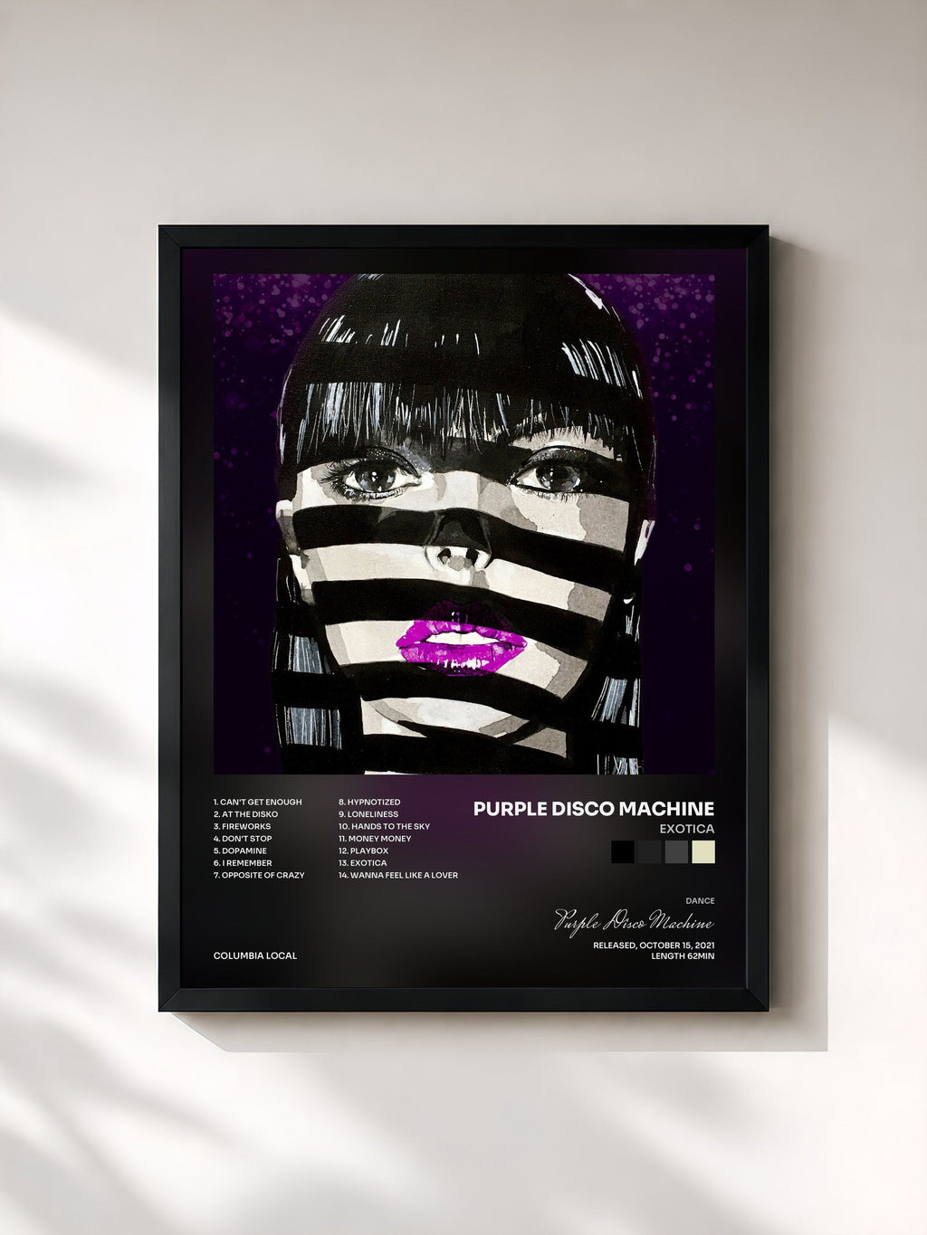 #noir Exotica by Purple Disco Machine as a framed art print, black frame, printed and framed in France