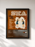 #noir Tableau de l'album SKA de Los Socios Del Ritmo, cadre noir, imprimé et encadré en France