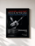 #noir Tableau de l'album R.O.C.K. in the U.S.A: Classic Summer Songs de John Mellencamp, cadre noir, imprimé et encadré en France