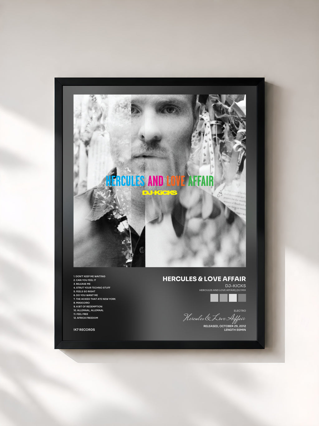 #noir DJ-Kicks (Hercules And Love Affair) (DJ Mix) von Hercules & Love Affair als gerahmter Kunstdruck, schwarzer Rahmen, gedruckt und gerahmt in Frankreich