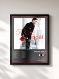 #noir Tableau de l'album Noël de Michael Bublé, cadre noir, imprimé et encadré en France