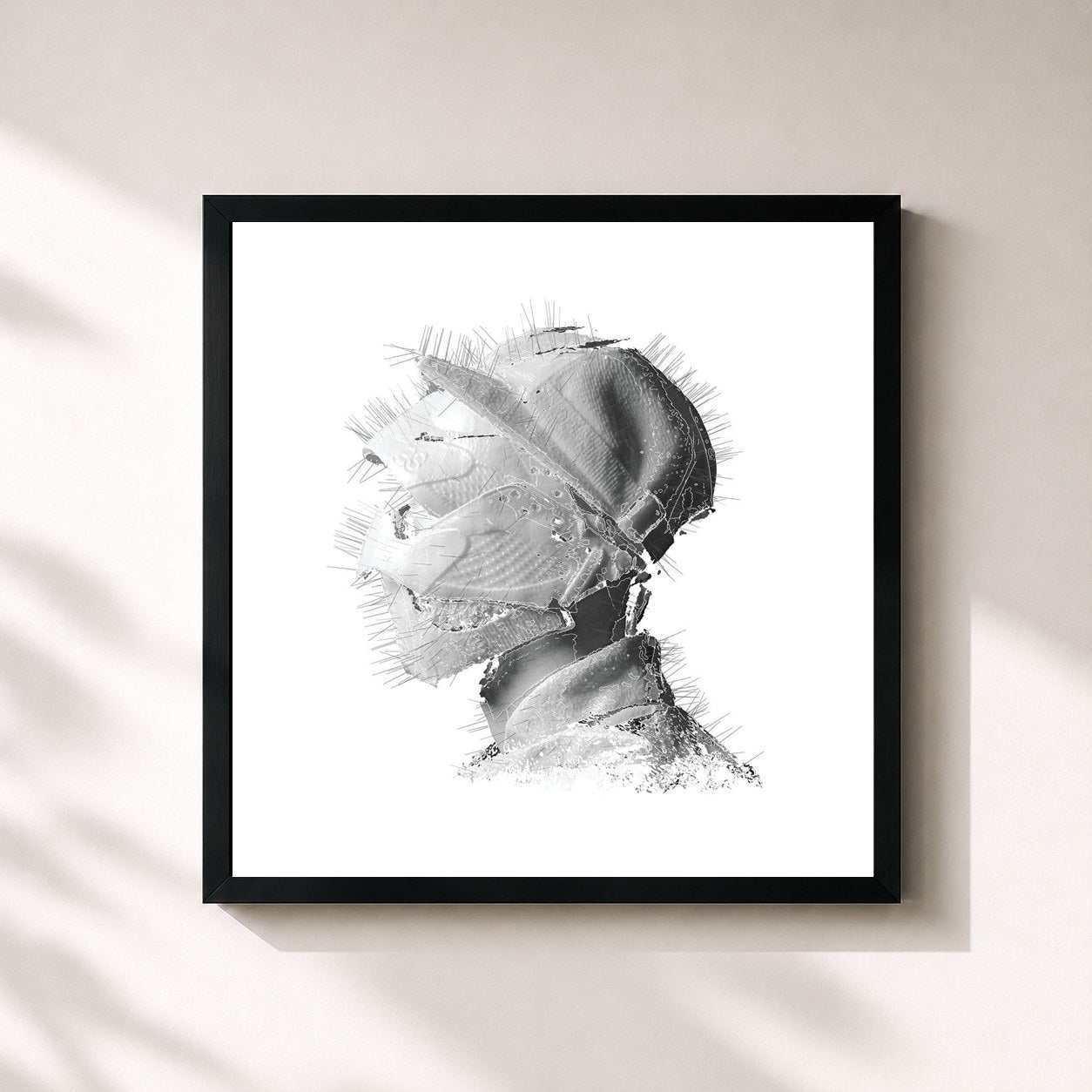 #noir Tableau carré de l'album The Golden Age de Woodkid, cadre noir 32x32 cm