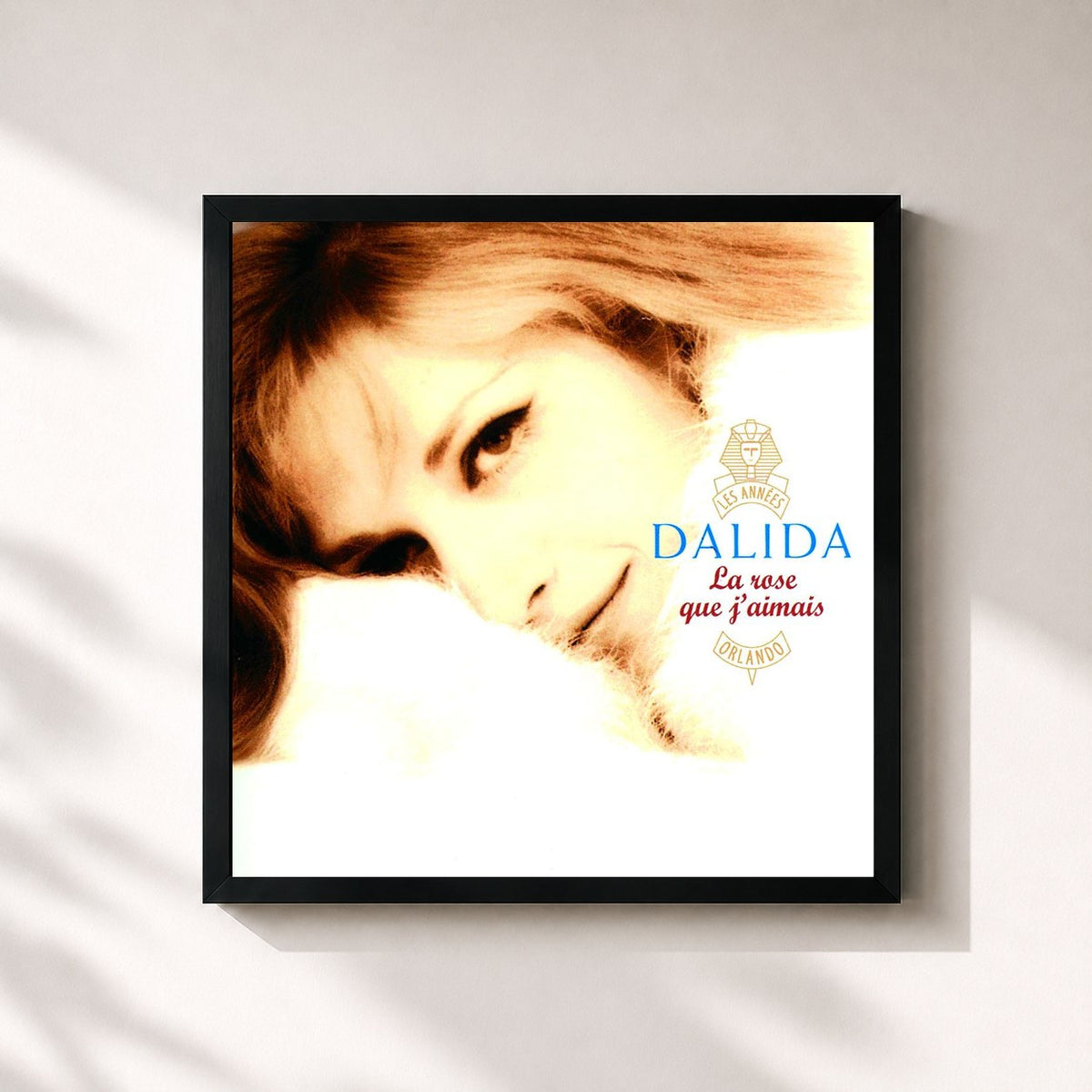#noir Volume 1 by Dalida as a square framed art print, black 32x32 cm frame