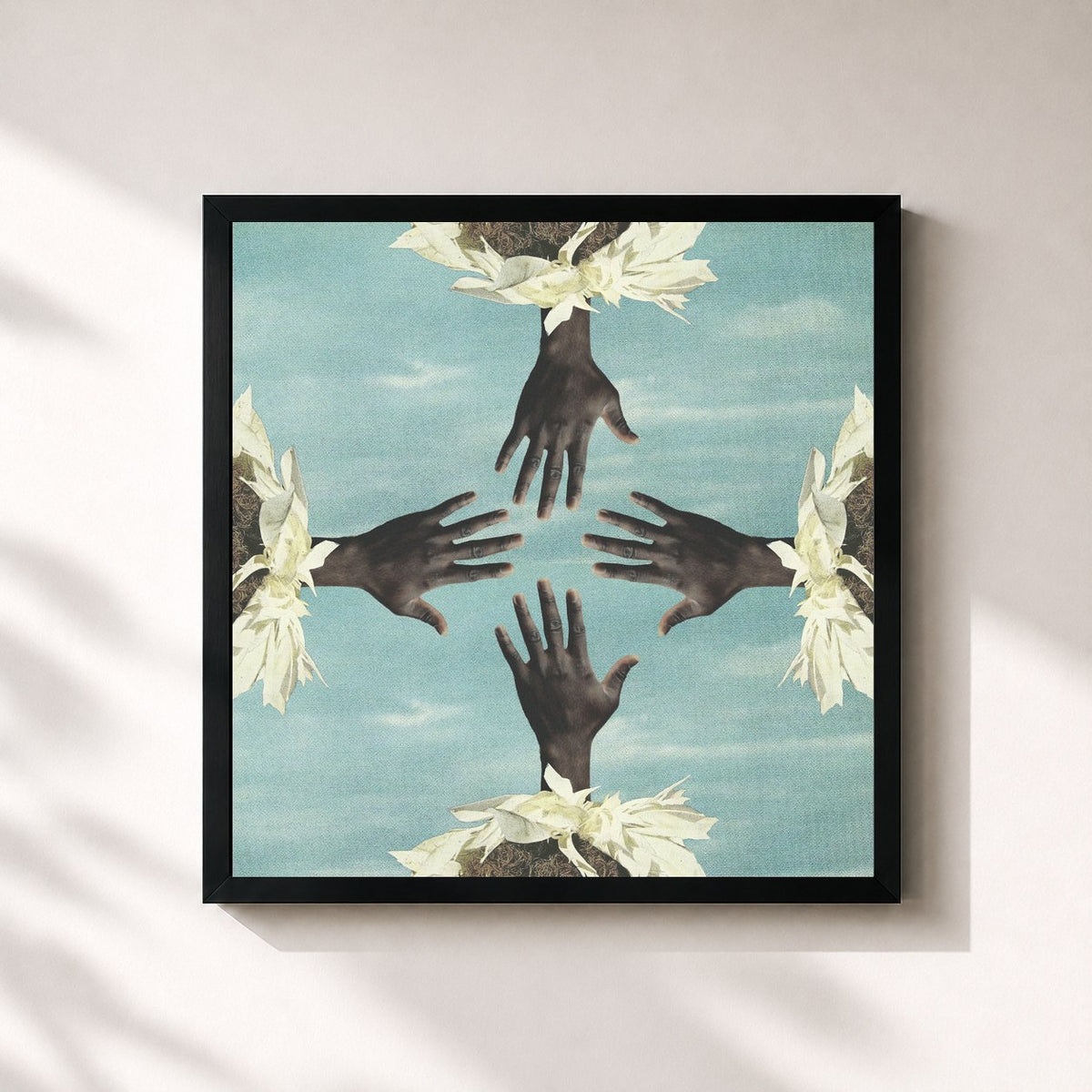#noir Tableau carré de l'album Could We Be More de Kokoroko, cadre noir 32x32 cm
