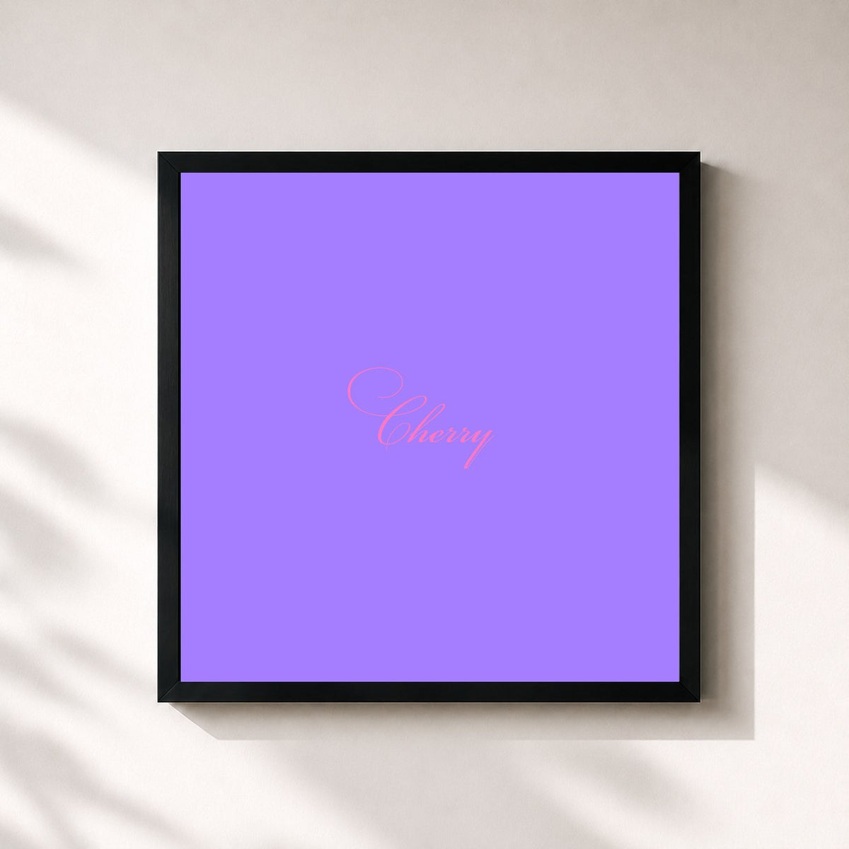 #noir Cherry di Daphni in stampa quadrata incorniciata, cornice nera 32x32 cm