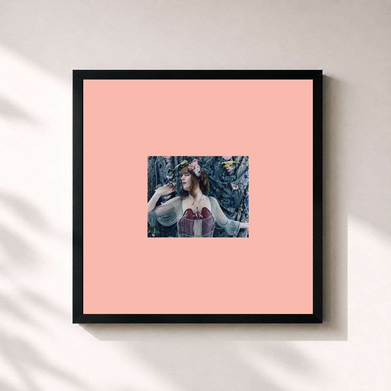 #noir Tableau carré de l'album Lungs (10th Anniversary Edition) de Florence + The Machine, cadre noir 32x32 cm