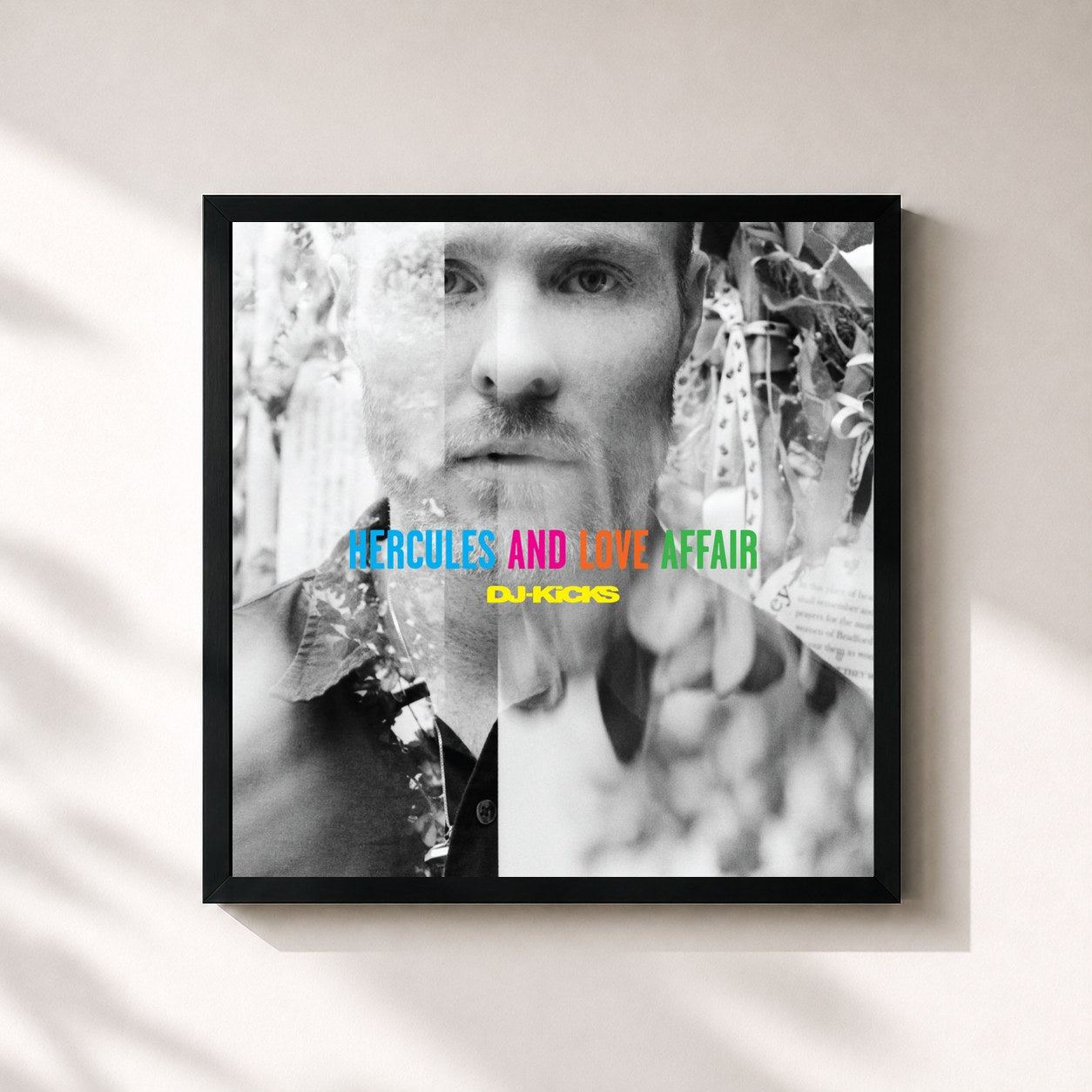 #noir Tableau carré de l'album DJ-Kicks (Hercules And Love Affair) (DJ Mix) de Hercules & Love Affair, cadre noir 32x32 cm