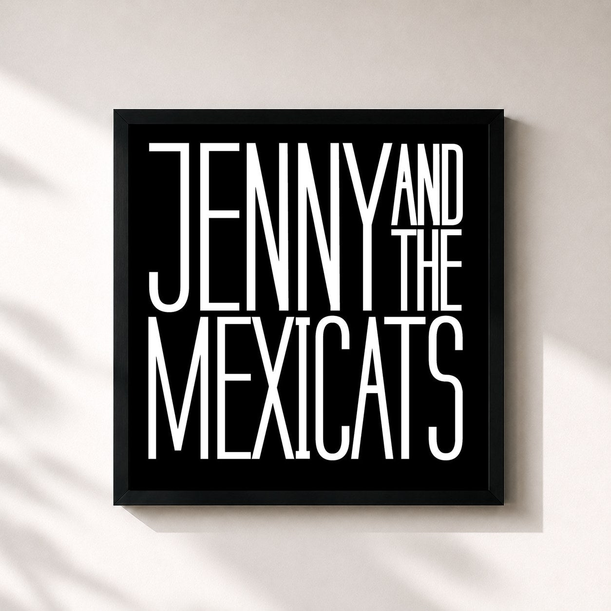 #noir Tableau carré de l'album Jenny And The Mexicats de Jenny And The Mexicats, cadre noir 32x32 cm