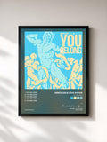 #noir Tableau de l'album You Belong de Hercules & Love Affair, cadre noir, imprimé et encadré en France