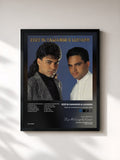 #noir Tableau de l'album Zezé Di Camargo & Luciano 1992 de Zezé Di Camargo & Luciano, cadre noir, imprimé et encadré en France