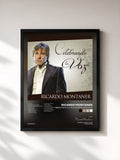#noir Tableau de l'album Celebrando La Voz De Ricardo Montaner de Ricardo Montaner, cadre noir, imprimé et encadré en France