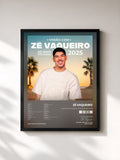 #noir Tableau de l'album Verão Com Zé Vaqueiro - As Mais Tocadas 2025 de Zé Vaqueiro, cadre noir, imprimé et encadré en France