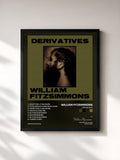 #noir Tableau de l'album Derivatives de William Fitzsimmons, cadre noir, imprimé et encadré en France