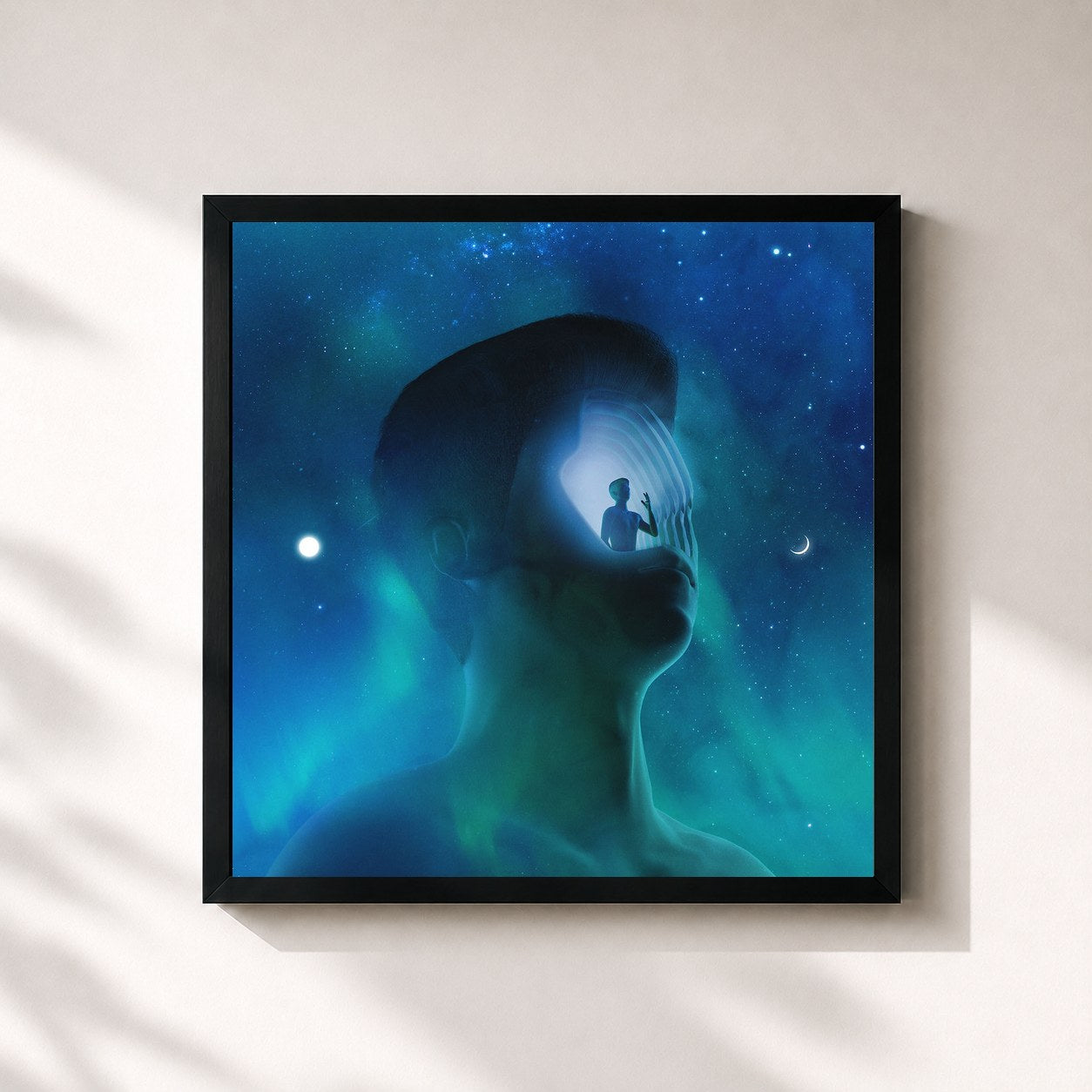 #noir Presence by Petit Biscuit as a square framed art print, black 32x32 cm frame