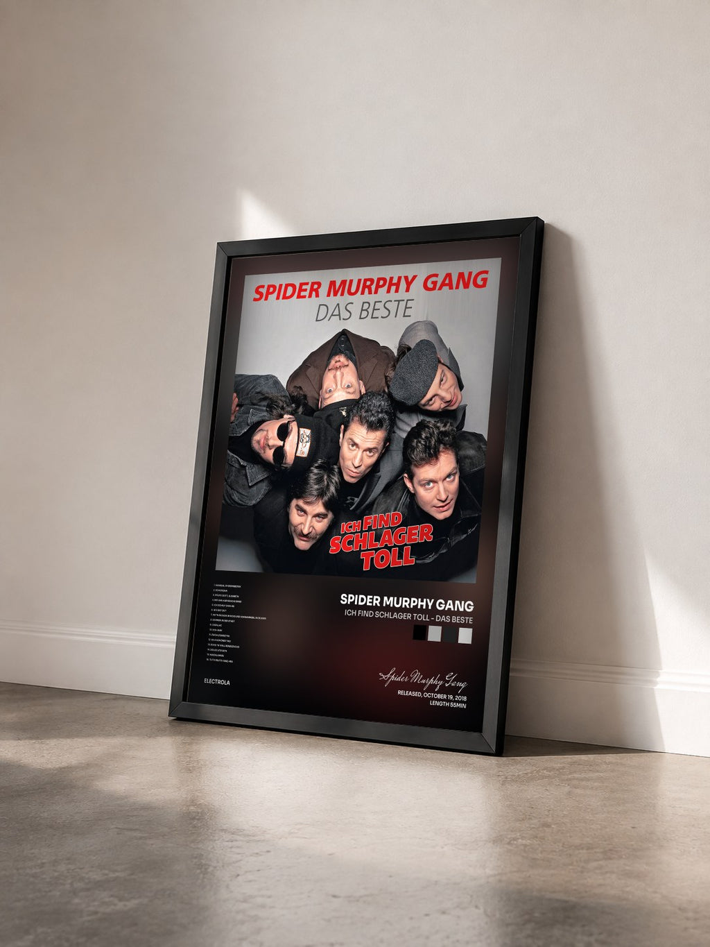 #noir Tableau de l'album Ich find Schlager toll - Das Beste de Spider Murphy Gang vu de trois quarts, cadre noir