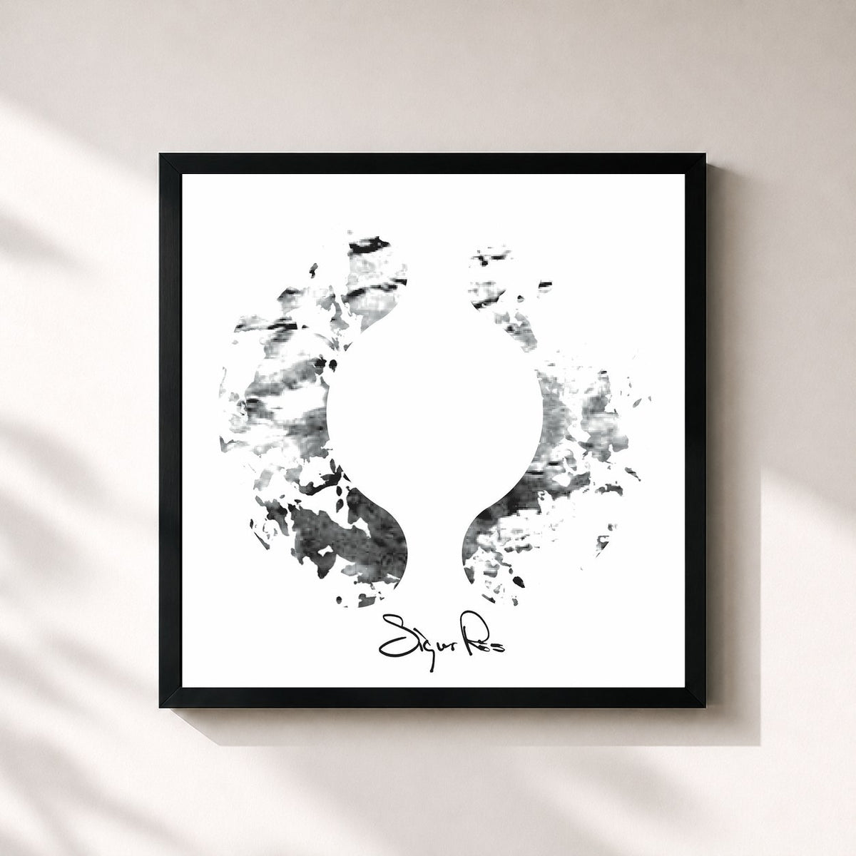 #noir Tableau carré de l'album ( ) de Sigur Rós, cadre noir 32x32 cm