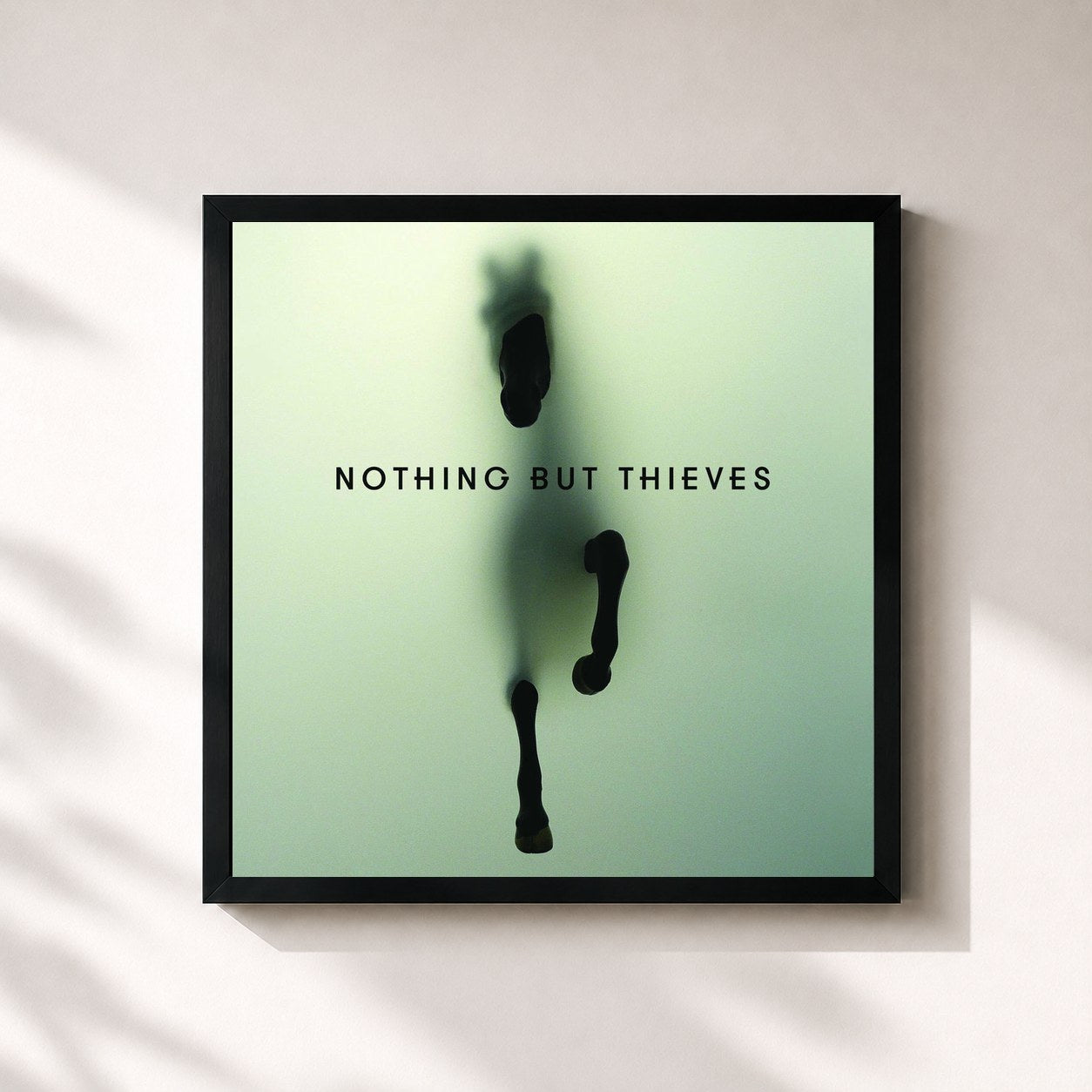 #noir Tableau carré de l'album Nothing But Thieves de Nothing But Thieves, cadre noir 32x32 cm