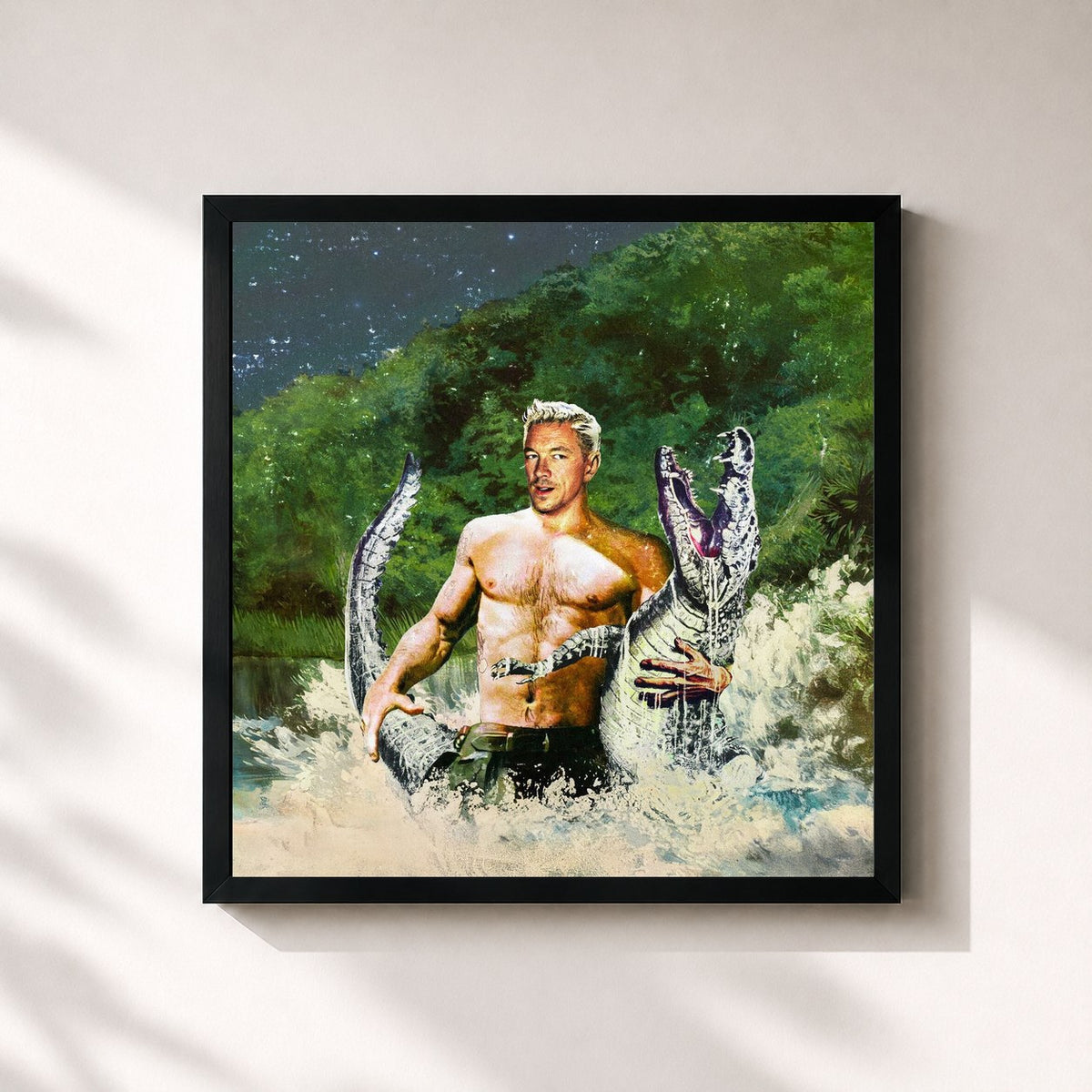 #noir Tableau carré de l'album Diplo Presents Thomas Wesley: The Mixtape de Diplo, cadre noir 32x32 cm