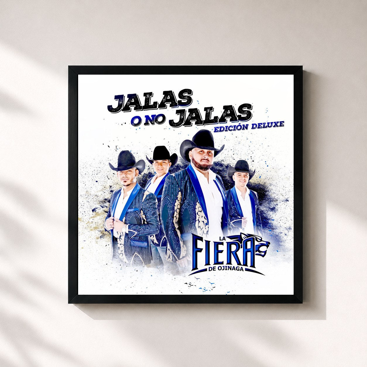 #noir Tableau carré de l'album Jalas o No Jalas (Edición Deluxe) de La Fiera De Ojinaga, cadre noir 32x32 cm