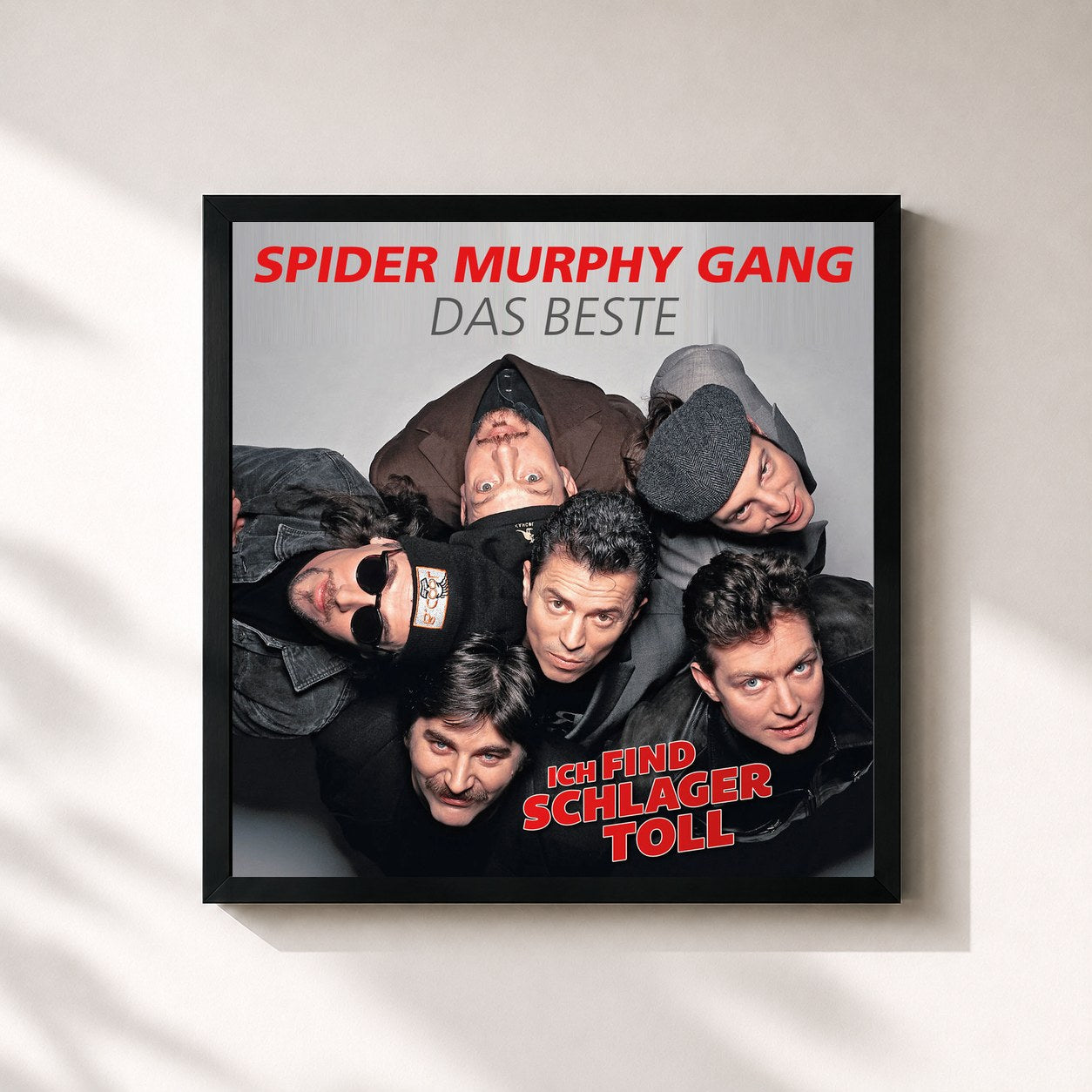 #noir Tableau carré de l'album Ich find Schlager toll - Das Beste de Spider Murphy Gang, cadre noir 32x32 cm