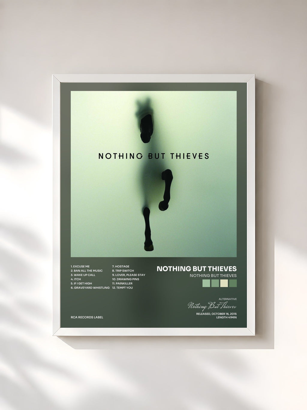 #blanc Nothing But Thieves di Nothing But Thieves in stampa incorniciata, cornice bianca, stampata e incorniciata in Francia