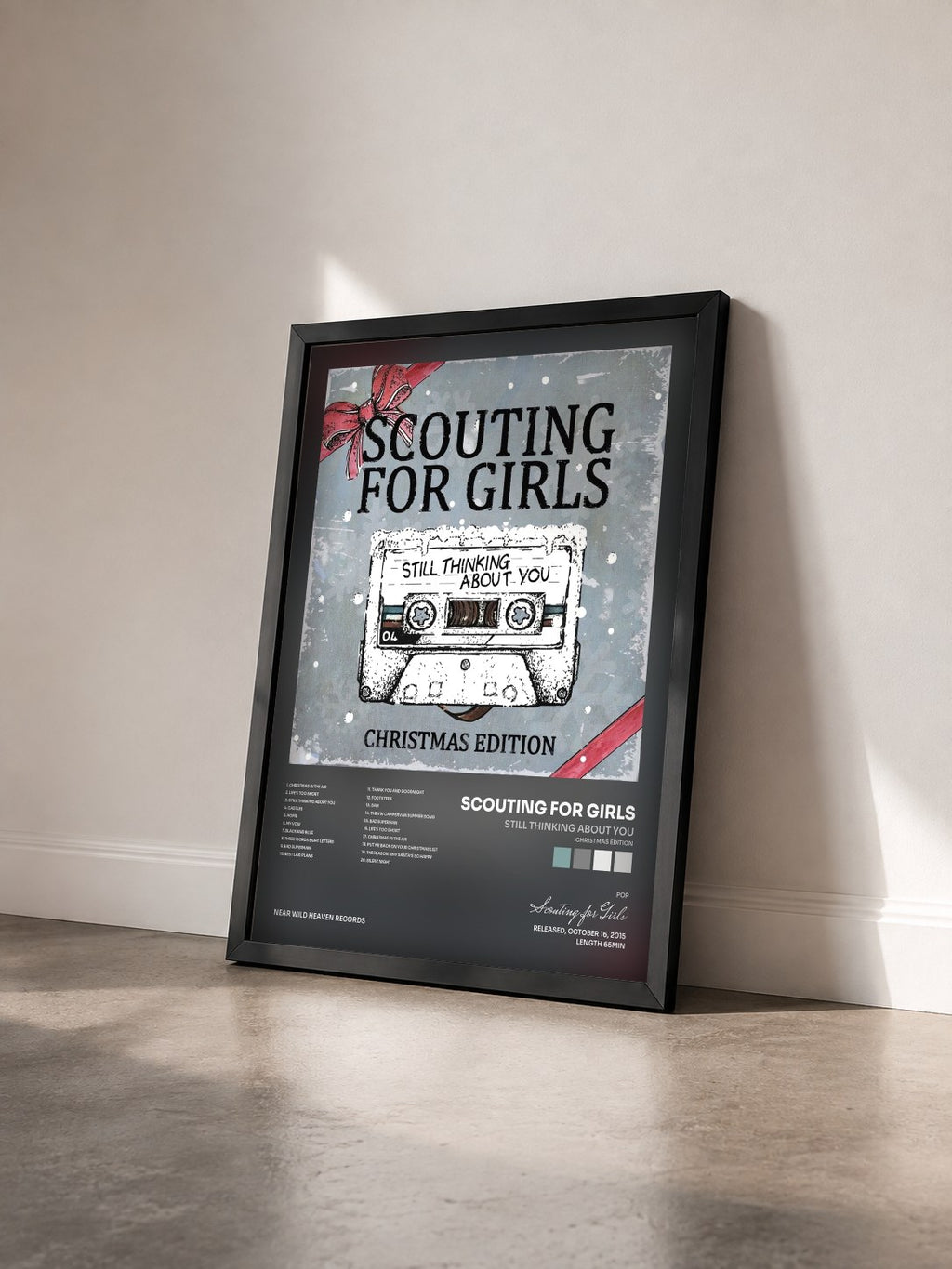 #noir Still Thinking About You (Christmas Edition) von Scouting for Girls als gerahmter Kunstdruck von schräg gesehen, schwarzer Rahmen