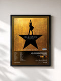 #noir Tableau de l'album Hamilton (Original Broadway Cast Recording) de Lin-Manuel Miranda, cadre noir, imprimé et encadré en France