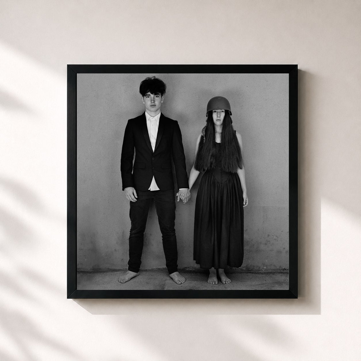 #noir Tableau carré de l'album Songs Of Experience de U2, cadre noir 32x32 cm