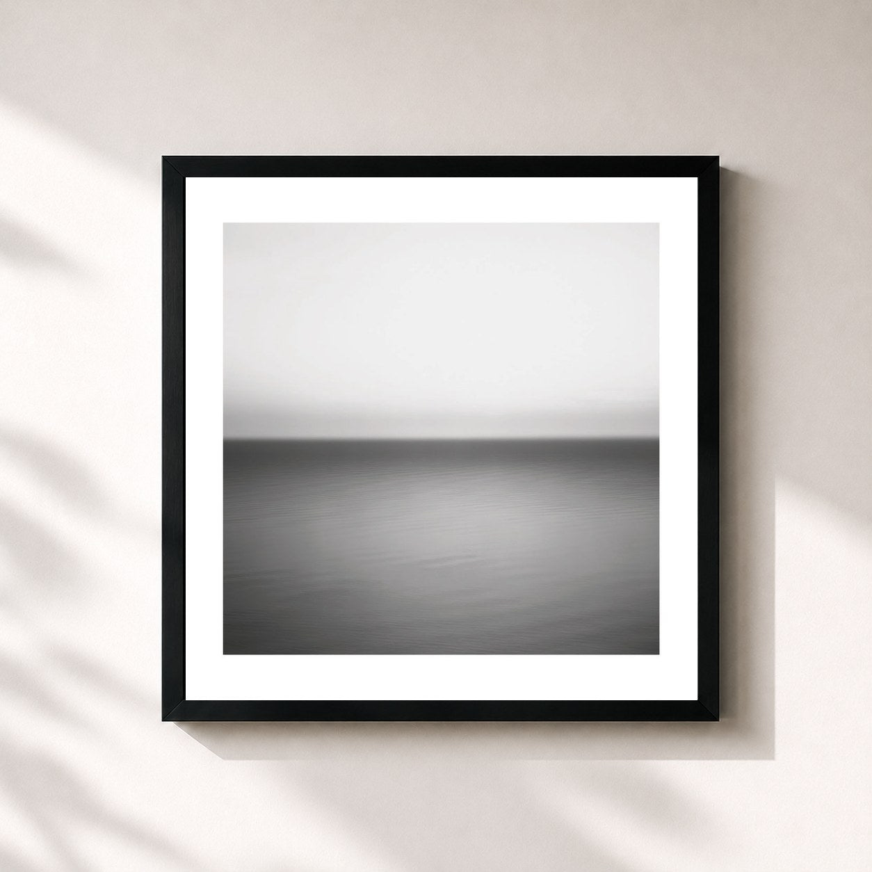 #noir No Line On The Horizon de U2 en lámina cuadrada enmarcada, marco negro de 32x32 cm