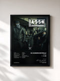#noir Tableau de l'album A.S.S.N. de AK Ausserkontrolle, cadre noir, imprimé et encadré en France