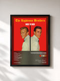 #noir Tableau de l'album Back To Back de The Righteous Brothers, cadre noir, imprimé et encadré en France