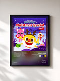 #noir Tableau de l'album Pinkfong & Baby Shark's Christmas Special Pt. 1 de Pinkfong, cadre noir, imprimé et encadré en France