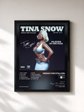 #noir Tableau de l'album Tina Snow de Megan Thee Stallion, cadre noir, imprimé et encadré en France