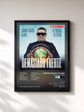 #noir Tableau de l'album Demasiado Fuerte de Osmani Garcia "La Voz", cadre noir, imprimé et encadré en France