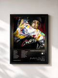 #noir Tableau de l'album Colors de YoungBoy Never Broke Again, cadre noir, imprimé et encadré en France