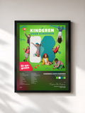 #noir Tableau de l'album 43 - Gi-ga-groen de Kinderen Voor Kinderen, cadre noir, imprimé et encadré en France