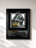 #noir Tableau de l'album Yo Te Avisé de Los Fabulosos Cadillacs, cadre noir, imprimé et encadré en France
