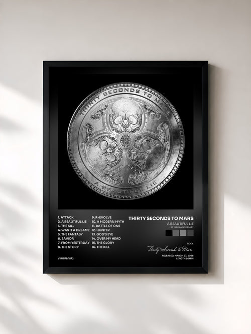 Thirty Seconds to Mars · A Beautiful Lie (20 Year Anniversary) — Affiche encadrée
