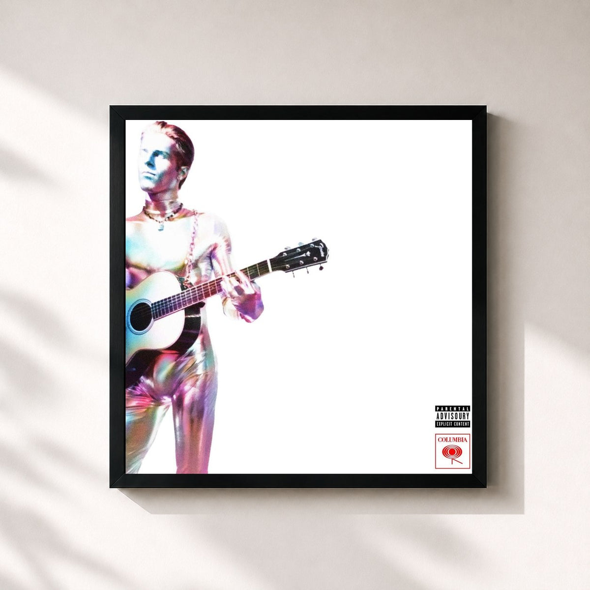 #noir Tableau carré de l'album Chip Chrome & The Mono-Tones (Deluxe) de The Neighbourhood, cadre noir 32x32 cm