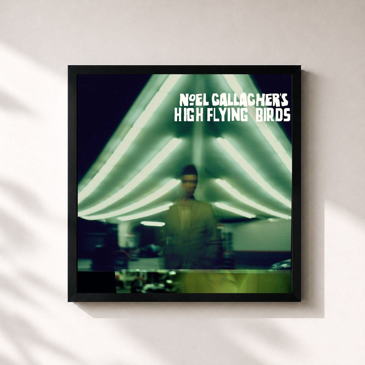 #noir Tableau carré de l'album Noel Gallagher's High Flying Birds de Noel Gallagher's High Flying Birds, cadre noir 32x32 cm