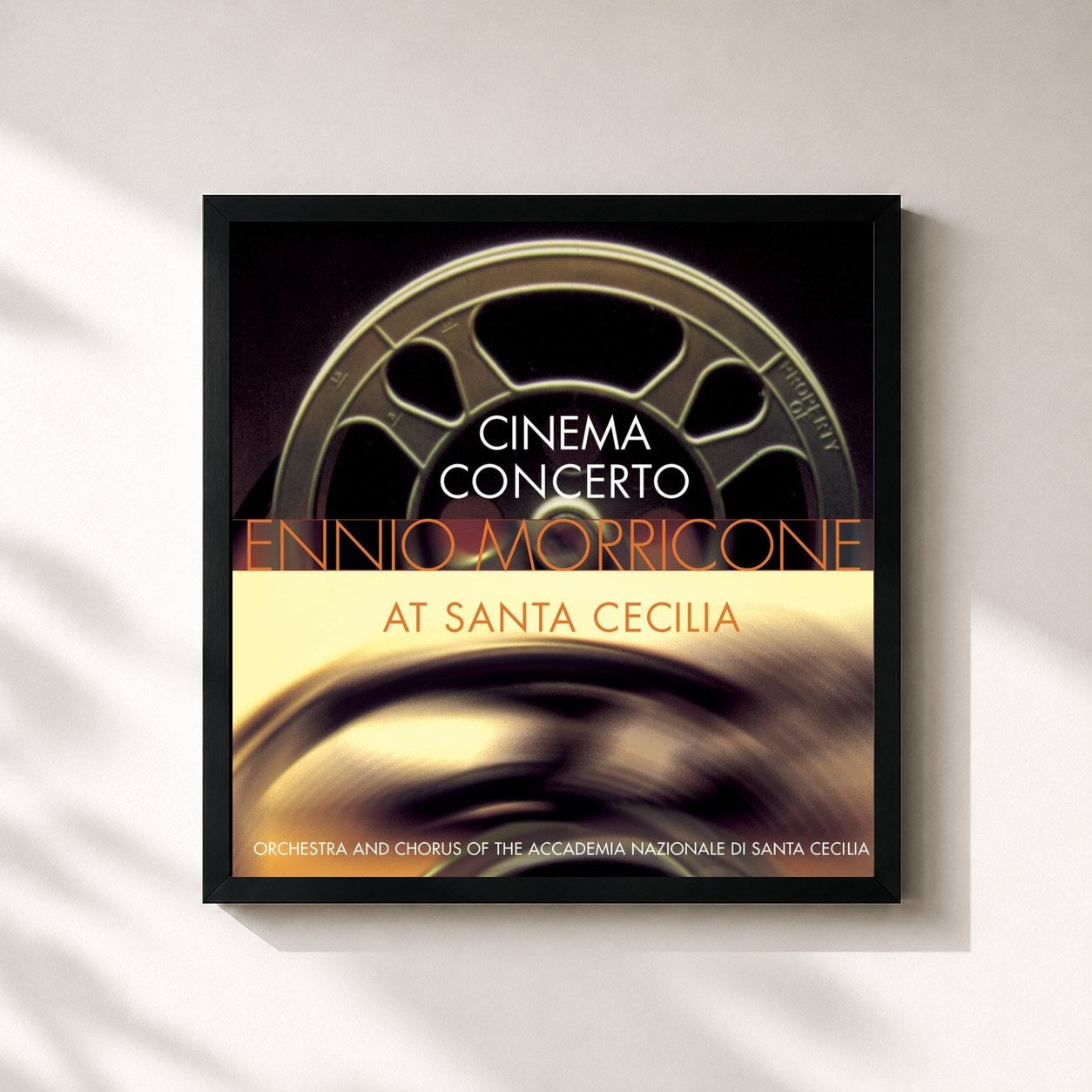 #noir Tableau carré de l'album Cinema Concert: Ennio Morricone at Santa Cecilia de Ennio Morricone, cadre noir 32x32 cm