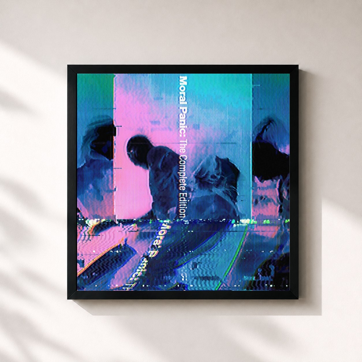 #noir Tableau carré de l'album Moral Panic (The Complete Edition) de Nothing But Thieves, cadre noir 32x32 cm